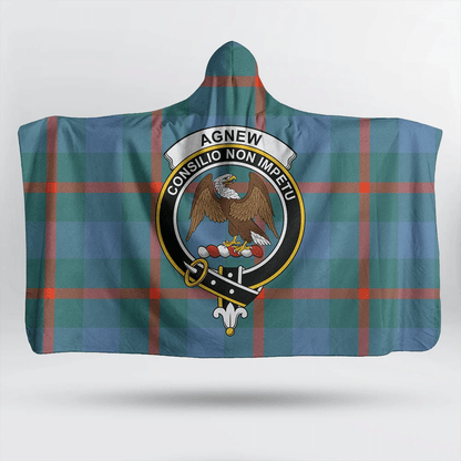 Agnew Ancient Tartan Crest Hooded Blanket