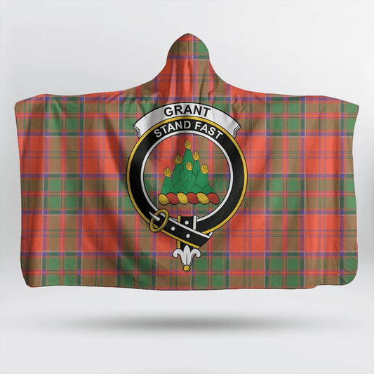 Grant Ancient Tartan Crest Hooded Blanket