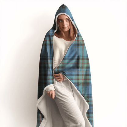 MacPherson Dress Ancient Tartan Crest Hooded Blanket