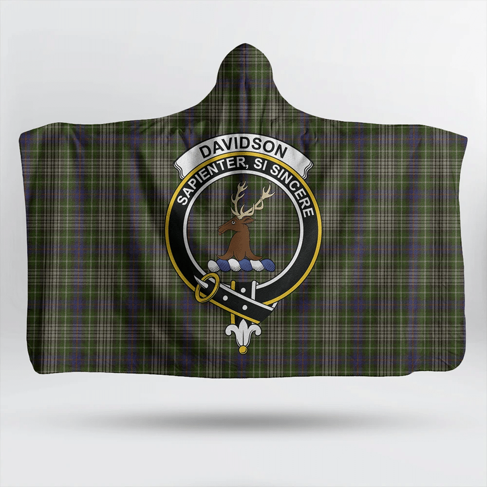 Davidson Tulloch Dress Tartan Crest Hooded Blanket