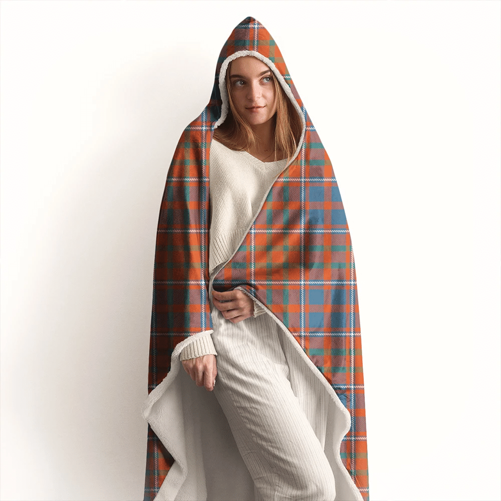 Cameron of Lochiel Ancient Tartan Crest Hooded Blanket