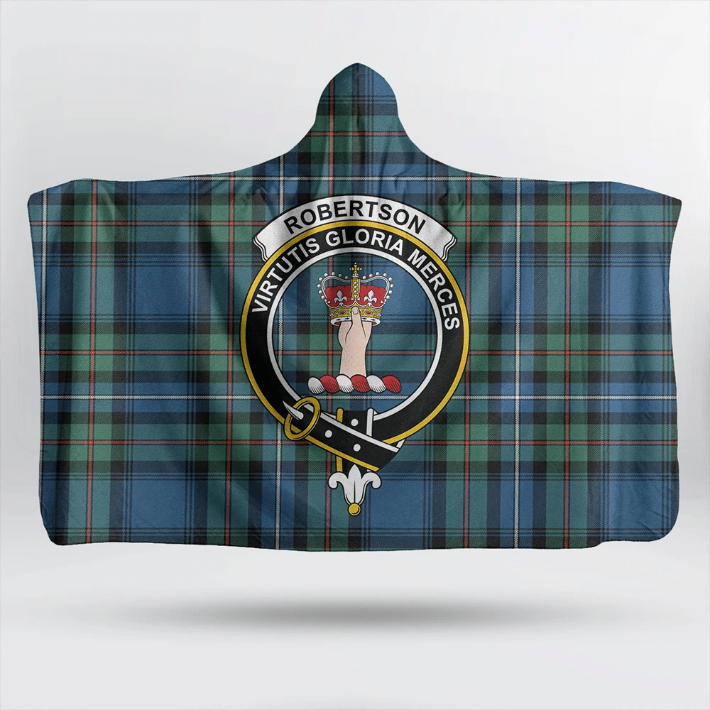 MacPherson Dress Ancient Tartan Crest Hooded Blanket