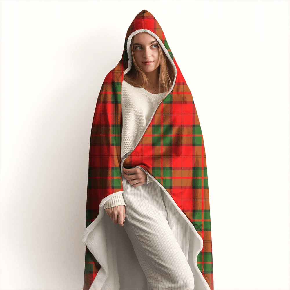 Dunbar Modern Tartan Crest Hooded Blanket