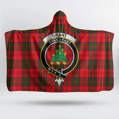 Grant Modern Tartan Crest Hooded Blanket