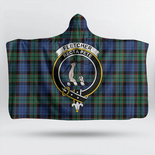 Fletcher Ancient Tartan Crest Hooded Blanket