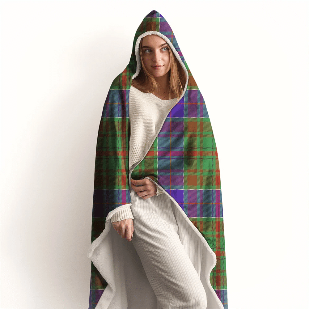 Adam Tartan Crest Hooded Blanket