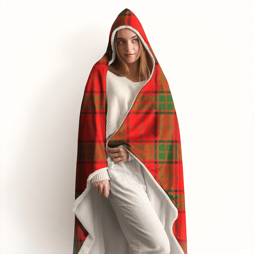 MacIntyre Hunting Modern Tartan Crest Hooded Blanket