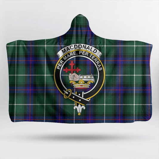 Pollock Modern Tartan Crest Hooded Blanket