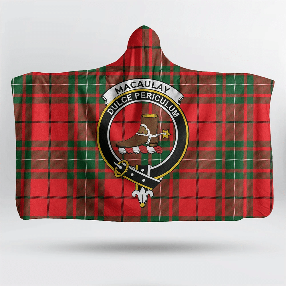 MacAulay Modern Tartan Crest Hooded Blanket