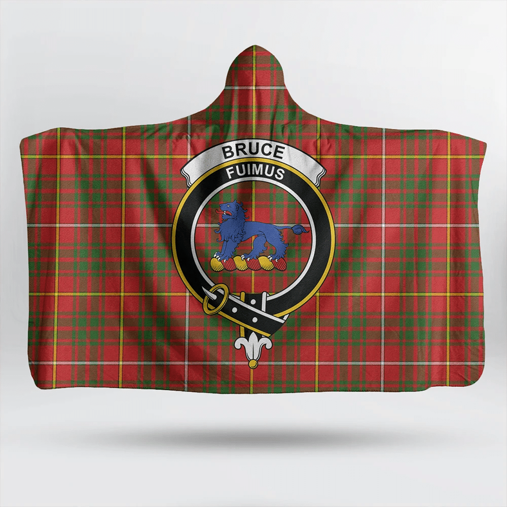 Bruce Modern Tartan Crest Hooded Blanket