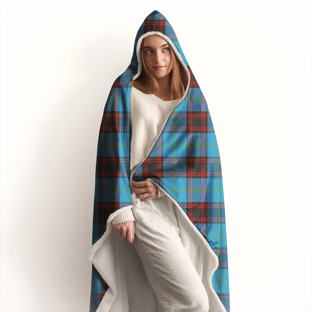 Home Ancient Tartan Crest Hooded Blanket