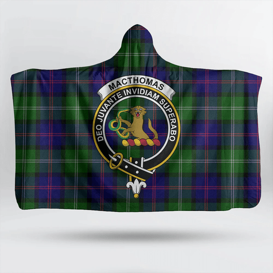 MacGillivray Modern Tartan Crest Hooded Blanket