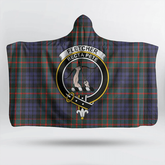 Fletcher of Dunans Tartan Crest Hooded Blanket