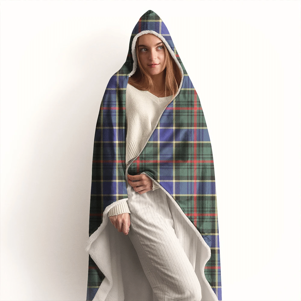 MacMillan Hunting Ancient Tartan Crest Hooded Blanket