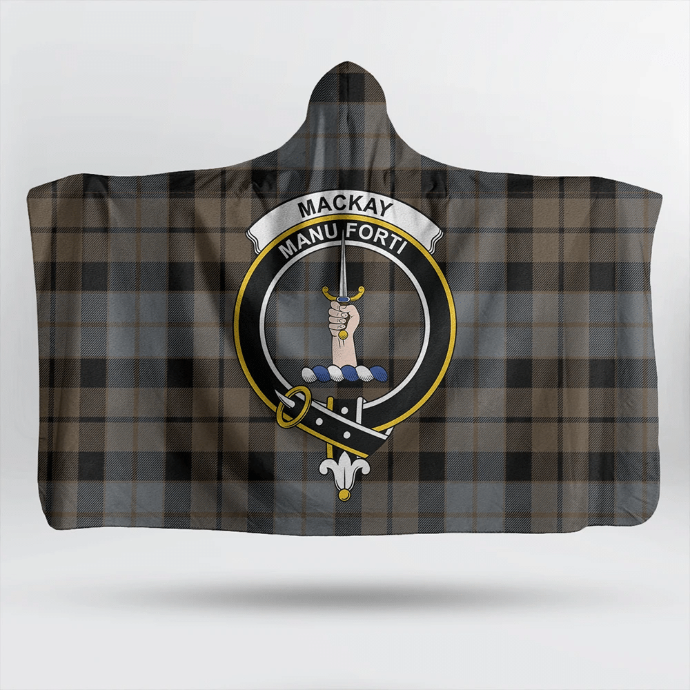 Sinclair Hunting Modern Tartan Crest Hooded Blanket