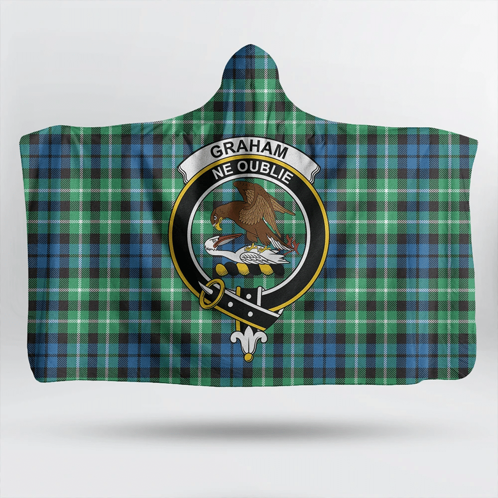 Graham of Montrose Ancient Tartan Crest Hooded Blanket