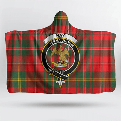 Hay Modern Tartan Crest Hooded Blanket