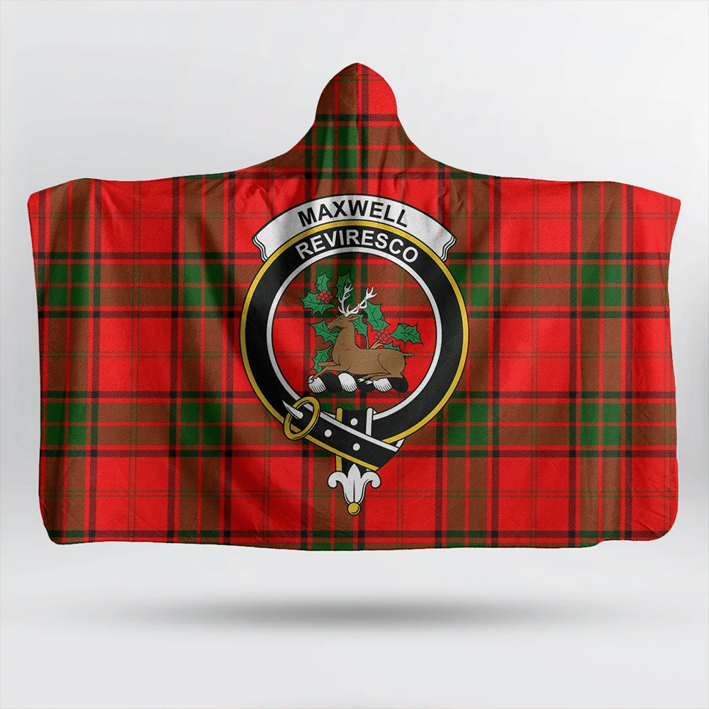 MacIntyre Hunting Modern Tartan Crest Hooded Blanket