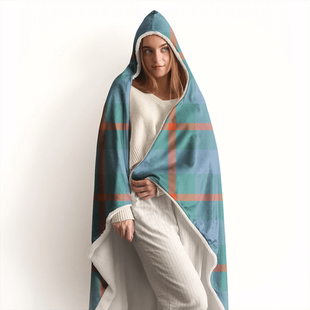 Agnew Ancient Tartan Crest Hooded Blanket