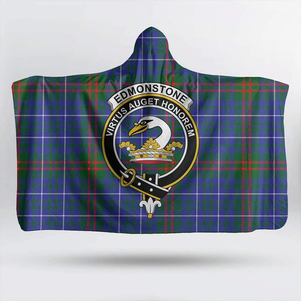 Edmonstone Tartan Crest Hooded Blanket