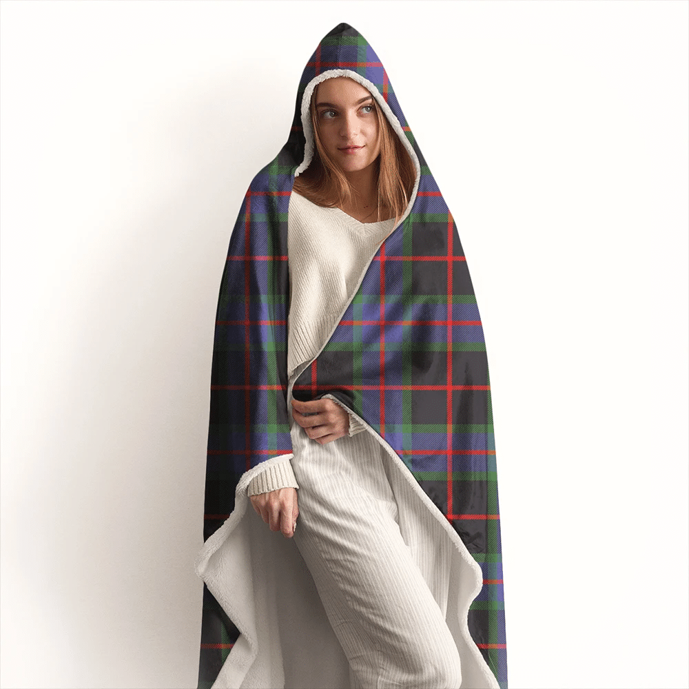 MacLaren Weathered Tartan Crest Hooded Blanket