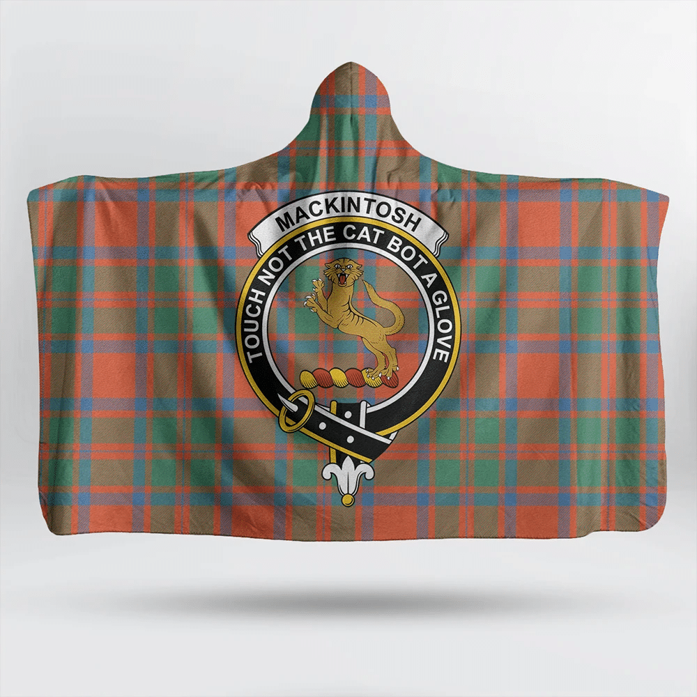 Stewart Atholl Modern Tartan Crest Hooded Blanket