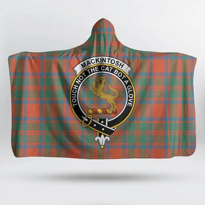 Stewart Atholl Modern Tartan Crest Hooded Blanket