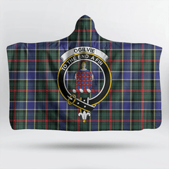 MacMillan Hunting Ancient Tartan Crest Hooded Blanket