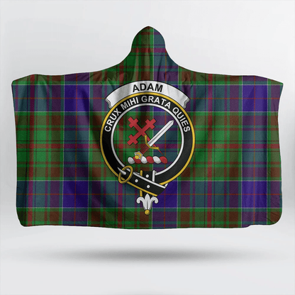 Adam Tartan Crest Hooded Blanket