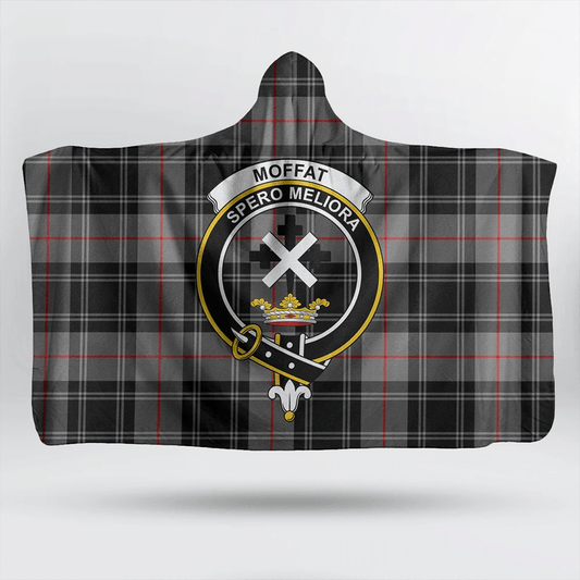 MacKinnon Hunting Ancient Tartan Crest Hooded Blanket