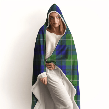 MacMillan Old Modern Tartan Crest Hooded Blanket