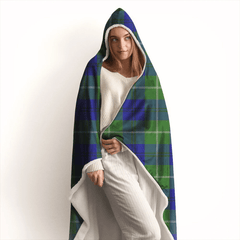 MacMillan Old Modern Tartan Crest Hooded Blanket