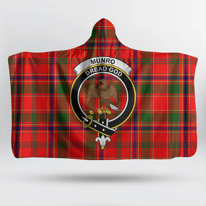 MacLachlan Weathered Tartan Crest Hooded Blanket