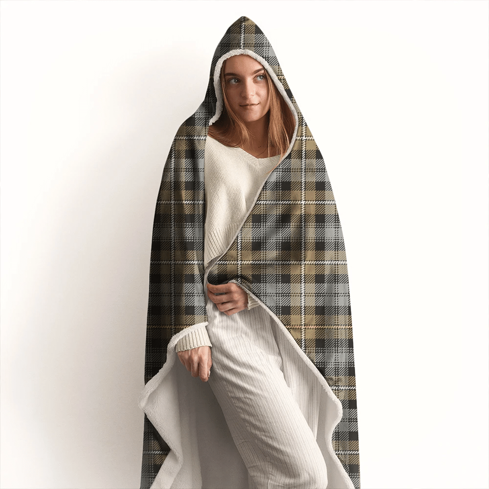 Campbell Argyll Weathered Tartan Crest Hooded Blanket
