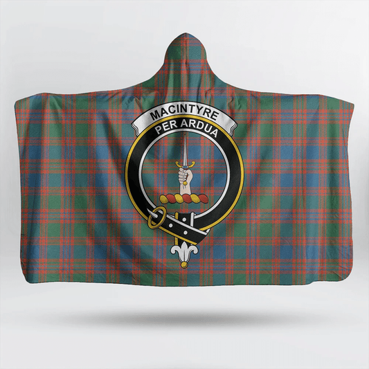 Sempill Modern Tartan Crest Hooded Blanket