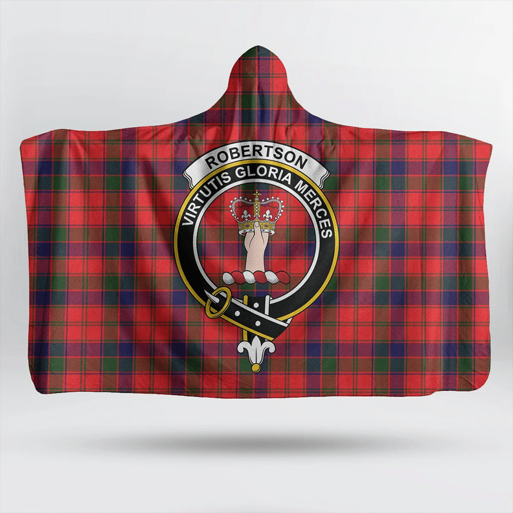 MacPherson Hunting Ancient Tartan Crest Hooded Blanket