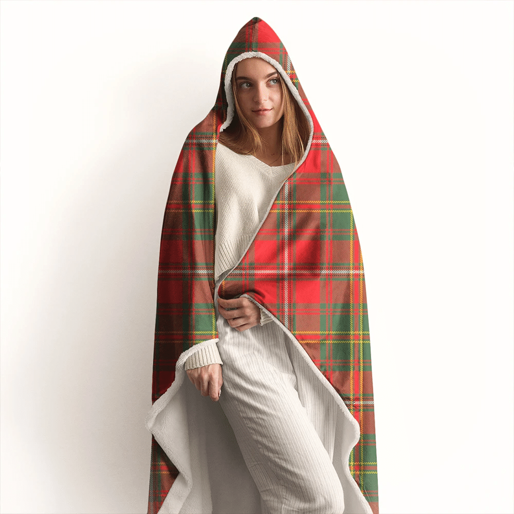 Hay Modern Tartan Crest Hooded Blanket