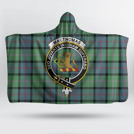 MacGillivray Hunting Ancient Tartan Crest Hooded Blanket