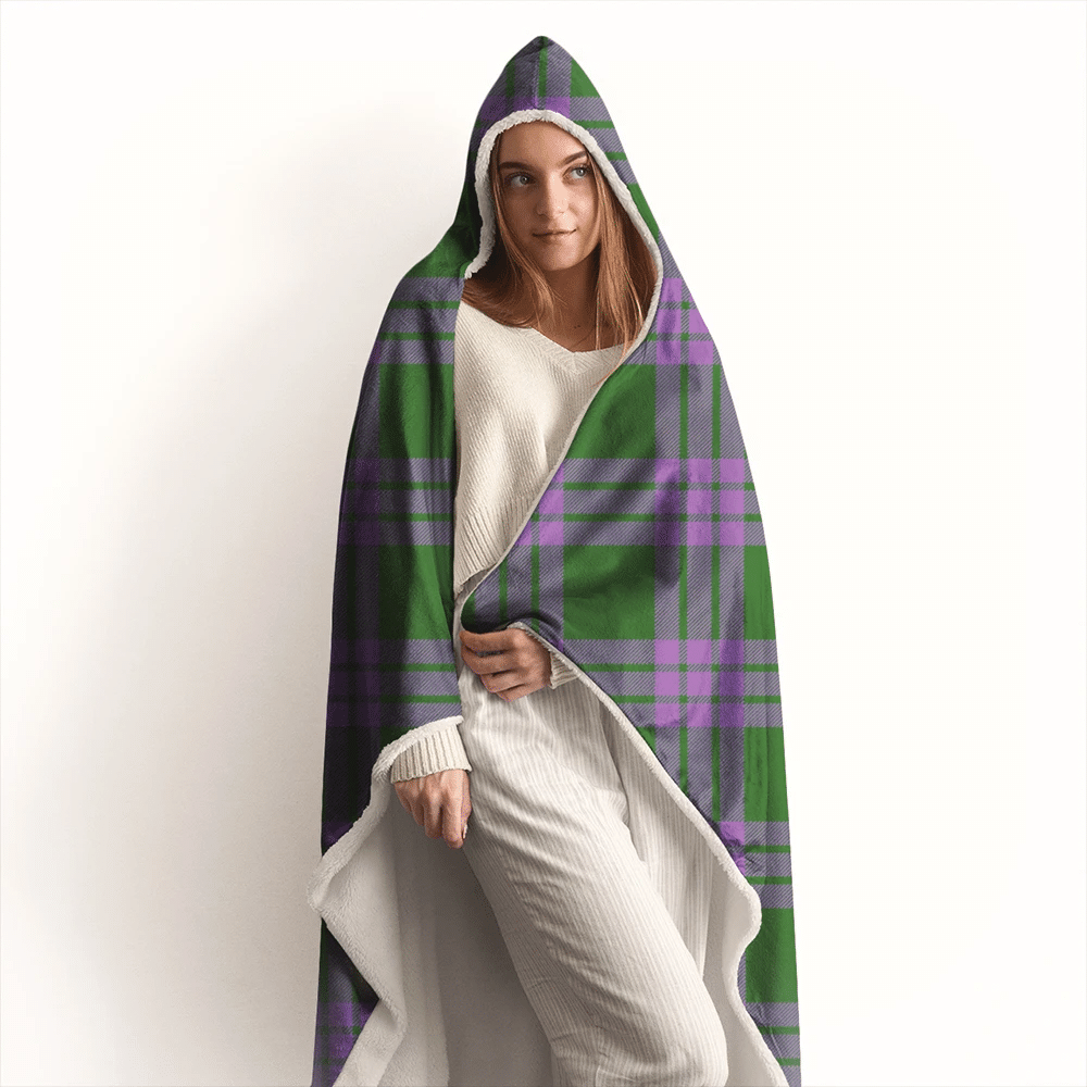 Elphinstone Tartan Crest Hooded Blanket