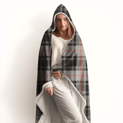 MacKinnon Hunting Ancient Tartan Crest Hooded Blanket