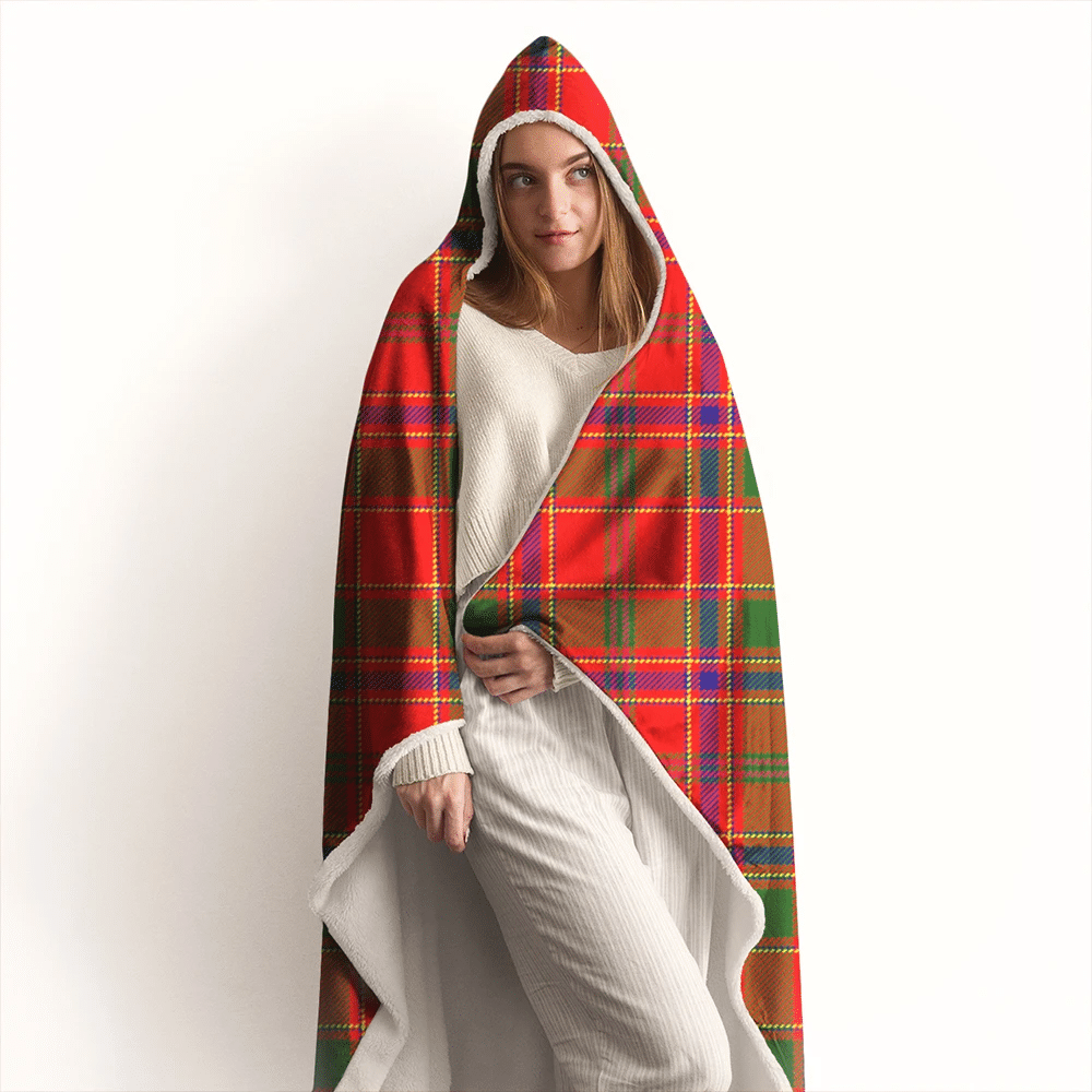 MacLachlan Weathered Tartan Crest Hooded Blanket