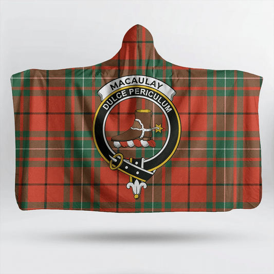 MacAulay Ancient Tartan Crest Hooded Blanket