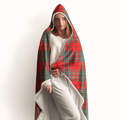 Cumming Modern Tartan Crest Hooded Blanket