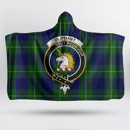 MacMillan Old Modern Tartan Crest Hooded Blanket