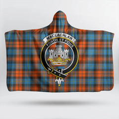 Stewart Hunting Weathered Tartan Crest Hooded Blanket