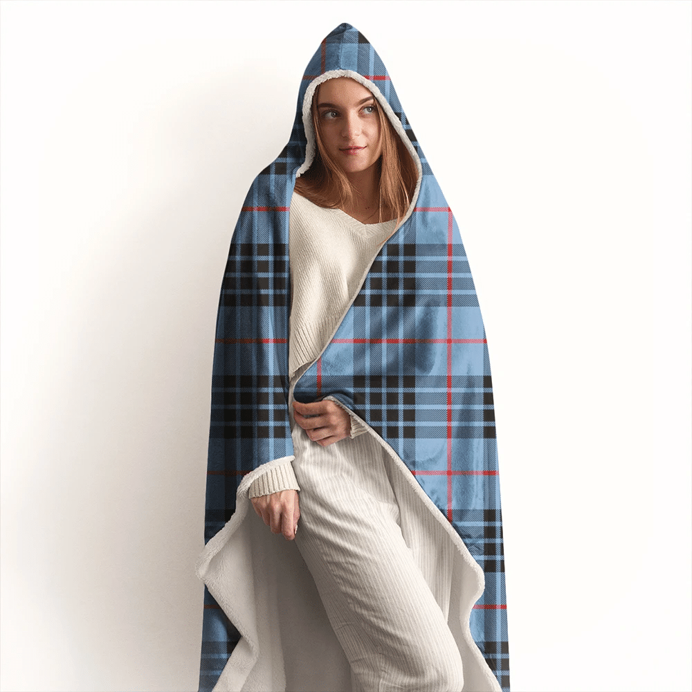 Sinclair Ancient Tartan Crest Hooded Blanket