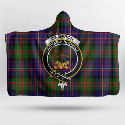 Cameron of Erracht Modern Tartan Crest Hooded Blanket