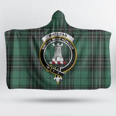 Sutherland Old Ancient Tartan Crest Hooded Blanket