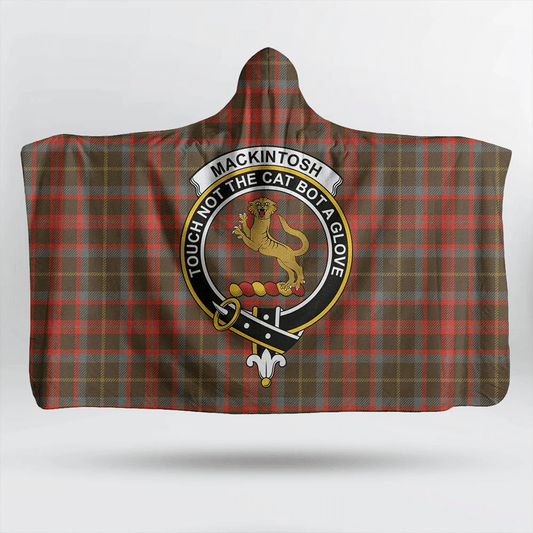 Stewart Dress Modern Tartan Crest Hooded Blanket