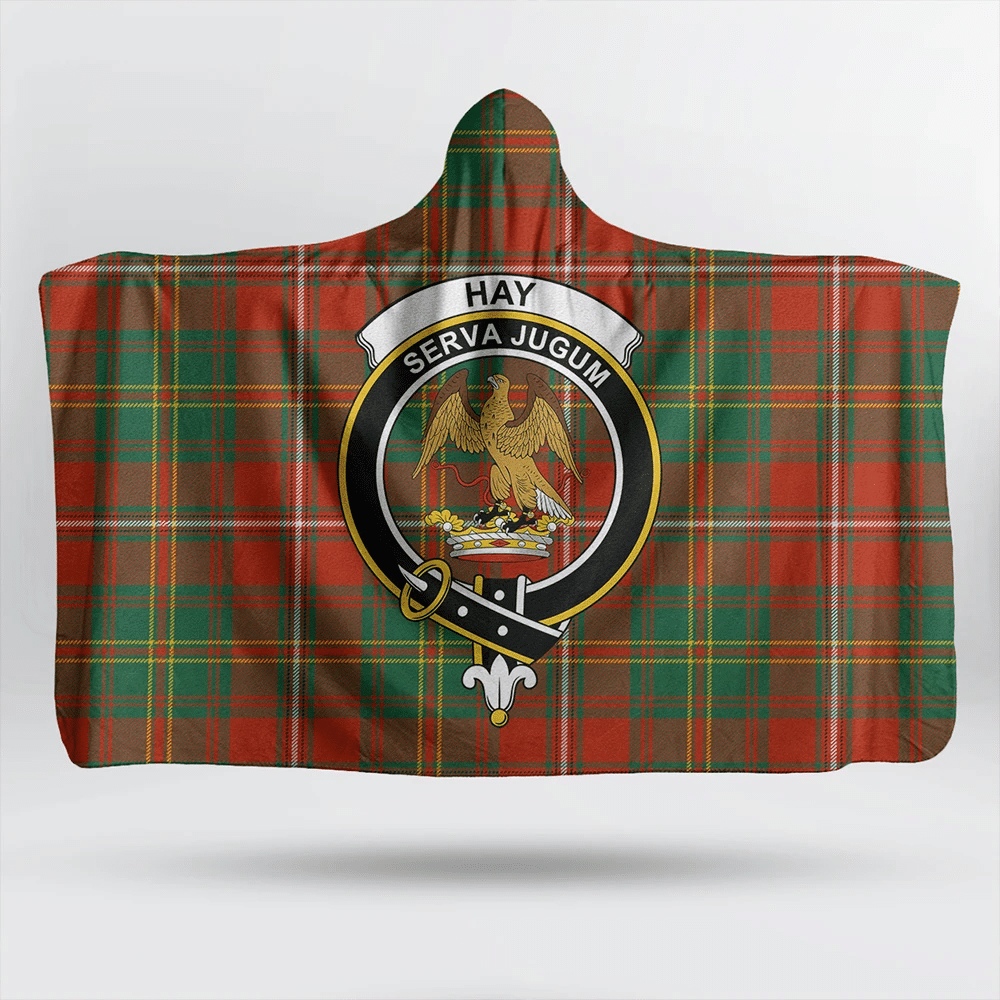 Hay Ancient Tartan Crest Hooded Blanket